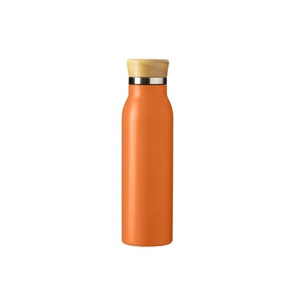 Garrafa Térmica Inox e Bambu 600ml Personalizada
