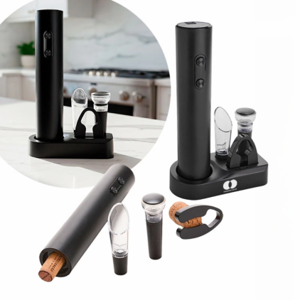 Kit Abridor de Vinho Elétrico 5 Peças Personalizado