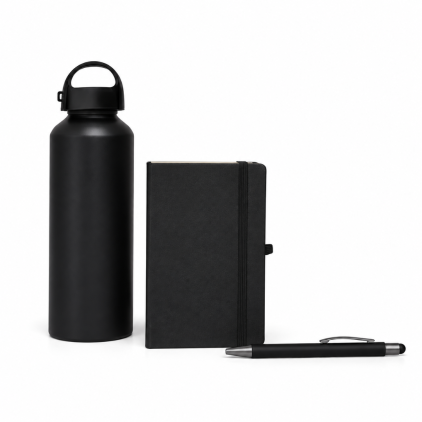 Kit Boas-Vindas Preto 3 Peças Personalizado