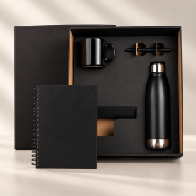 Kit Boas-Vindas com Caderno e Garrafa Personalizado