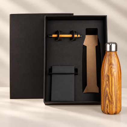Kit Boas-Vindas com Garrafa Inox e Bloco Personalizado