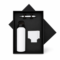 Kit Boas-Vindas com Garrafa e Caderno Personalizado