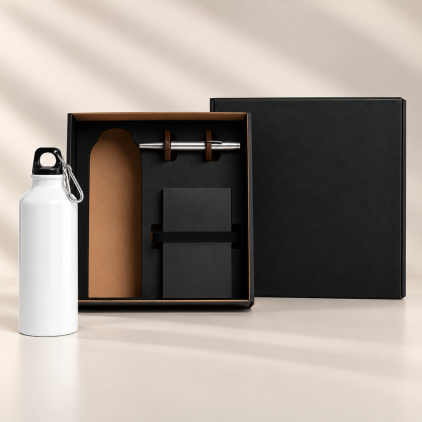 Kit Boas-Vindas com Squeeze e Bloco Personalizado