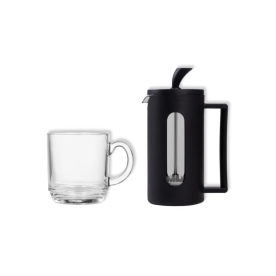 Kit Café com Prensa Francesa e Caneca Personalizado