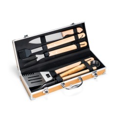 Kit Churrasco 5 Peças em Inox com Maleta Personalizado