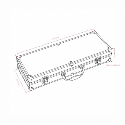 Kit Churrasco 5 Peças em Inox com Maleta Personalizado