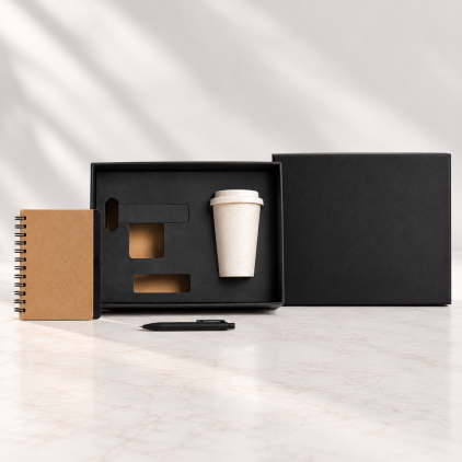 Kit Escritório com Caderno e Copo Personalizado