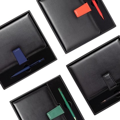 Kit Executivo 2 Peças com Caderneta em PU Personalizado