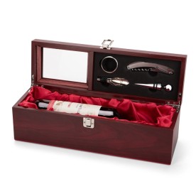 Kit Vinho 4 Peças com Estojo em MDF Personalizado