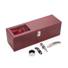 Kit Vinho 4 Peças com Estojo em MDF Personalizado