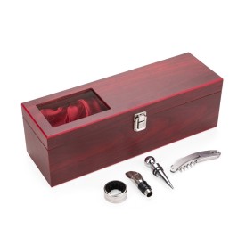 Kit Vinho 4 Peças com Estojo em MDF Personalizado