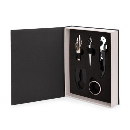 Kit Vinho 5 Peças em Estojo Livro Personalizado