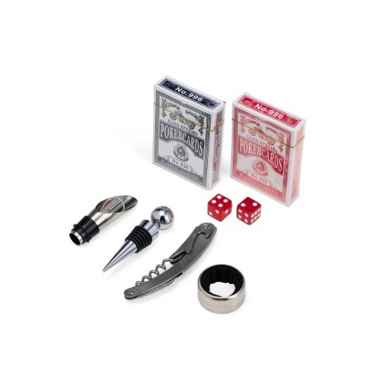Kit Vinho com Jogo de Baralho e Estojo Personalizado