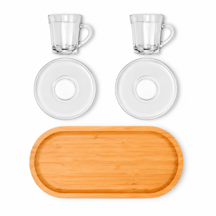 Kit para Café 5 Peças com Bandeja Personalizado