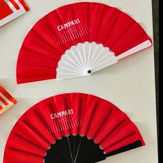 Leque Dobrável Pequeno Plástico e Nylon Personalizado