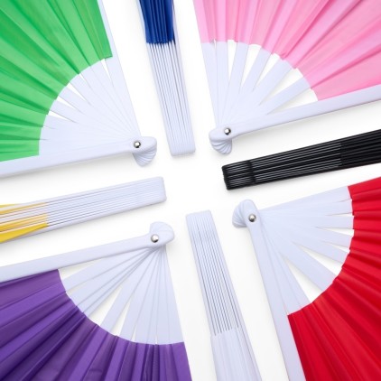 Leque de Plástico e Tafetá Personalizado