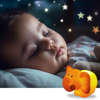 Luminária Infantil Elefantinho Personalizada em Vinil