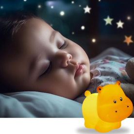 Luminária Infantil Hipopótamo Personalizada em Vinil