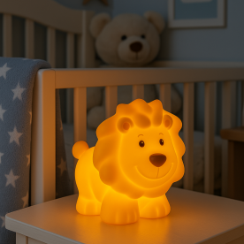 Luminária Infantil Leãozinho Personalizada em Vinil