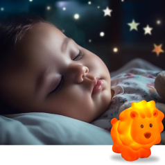 Luminária Infantil Leãozinho Personalizada em Vinil