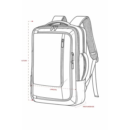 Mochila Poliéster 21L para Notebook 15,6" Personalizada