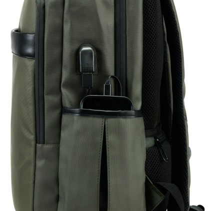 Mochila em Couro Sintético USB 21L Personalizada