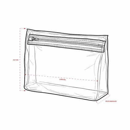 Nécessaire PVC com ziper Personalizado