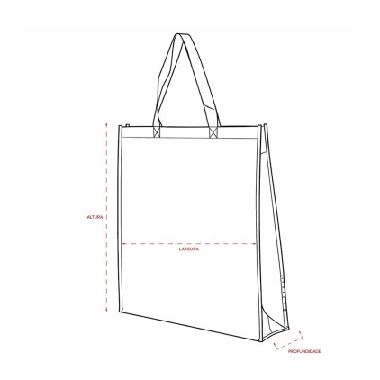 Sacola TNT Metalizada Personalizada Grande