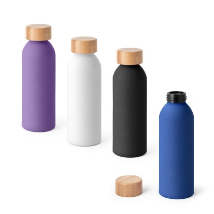 Squeeze 550ml Personalizado Alumínio e Bambu