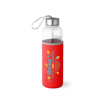 Squeeze Vidro e Inox 520ml Luva Softshell Personalizada