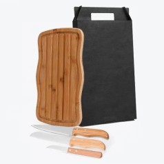 Kit Migalheira E Cozinha Com 3 Facas - 4 Pçs