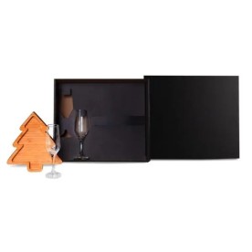 Kit Petisqueira E Taças Para Champagne - 3 Pçs Personalizado